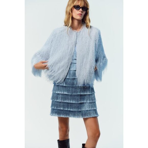 ZARA FRINGED JACKET - Picture 5 of 9